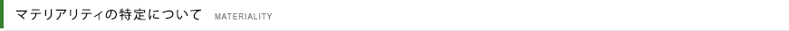 マテリアリティの特定について